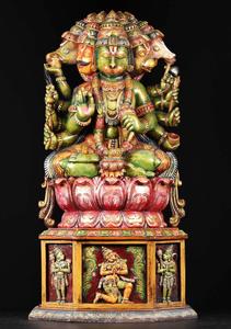 Green Lord Hanuman 3D Heads Figure lord hanuman 3d wallpaper