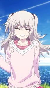 Grinning Cute Anime Girl iPhone cute anime girl iphone wallpaper