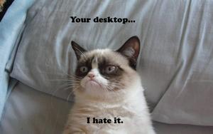 Grumpy Desktop Funny Meme funny meme wallpaper