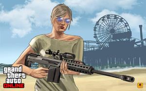 GTA 5 Fufu With Riffle gta 5 wallpaper