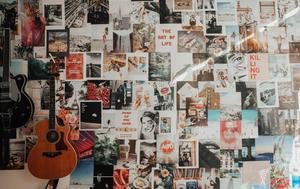 Guitar In Wall Aesthetic Collage aesthetic collage wallpaper