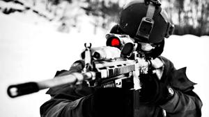 Gunman With A Sniper gun wallpaper