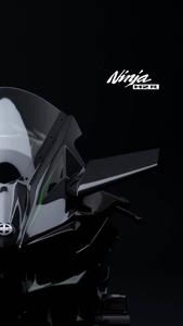Half Kawasaki Ninja H2r On Black kawasaki h2r wallpaper