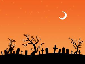 Halloween Cemetery Silhouette Art halloween wallpaper