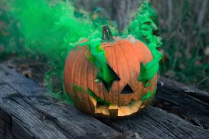Halloween Pumpkin Green Smoke halloween wallpaper