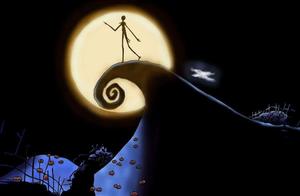 Halloween Town in the Halloween Night nightmare before christmas wallpaper