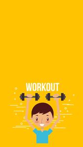 Handsome Boy Cartoon Lifting Weights handsome boy cartoon wallpaper