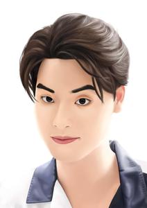 Handsome Boy Cartoon Realistic Digital Painting handsome boy cartoon wallpaper