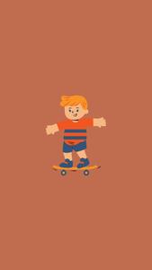 Handsome Boy Cartoon Riding Skateboard handsome boy cartoon wallpaper