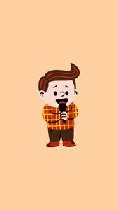 Handsome Boy Cartoon Talking With Microphone handsome boy cartoon wallpaper