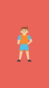 Handsome Boy Cartoon Wearing Orange And Blue handsome boy cartoon wallpaper