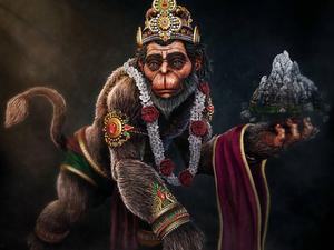 Hanuman Ji Hd Holding Mountain Wallpaper