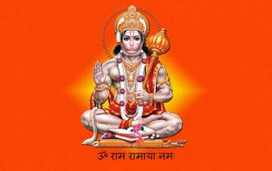 Hanuman Ji Hd Orange And Yellow Wallpaper