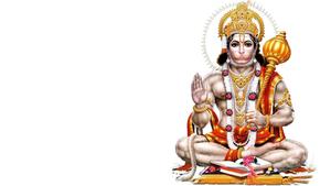 Hanuman Meditating On White 4K HD Wallpaper
