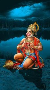 Hanuman Opening Heart On Water 4K HD Wallpaper