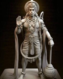 Hanuman White Statue 4K HD Wallpaper