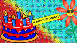 Happy Birthday Cartoon Cake happy birthday wallpaper