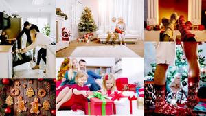 Happy Family Christmas Collage christmas collage wallpaper