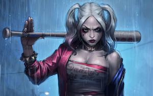Harley Quinn looking determined harley quinn wallpaper