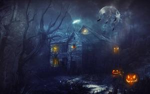 Haunted House Halloween Night halloween wallpaper