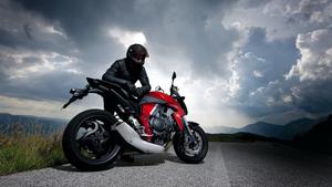 HD Red Motorcycle Outdoors motorcycle wallpaper