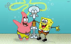 HD Spongebob With Patrick And Squidward spongebob wallpaper