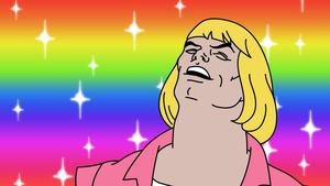 He-Man singing the rainbow meme wallpaper