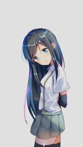 Head Tilt Cute Anime Girl iPhone cute anime girl iphone wallpaper