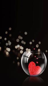 Heart On A Glass Love Phone love phone wallpaper