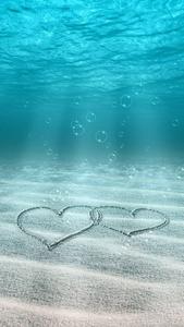 Hearts Underwater Love Phone love phone wallpaper