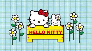 Hello Kitty And Bunny Background Wallpaper