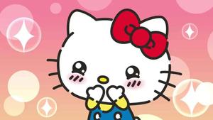 hello kitty is sitting on a pink background hello kitty pc wallpaper