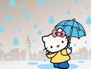 Hello Kitty Laptop Rain City hello kitty laptop wallpaper