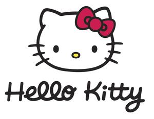 hello kitty logo with a red bow Wallpaper