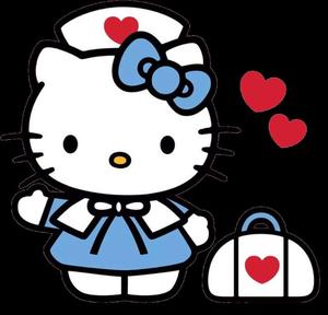 Hello Kitty Nurse With Heartsand Bag sanrio wallpaper