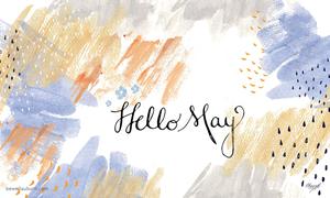 Hello May In Light Watercolors may wallpaper