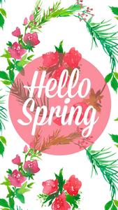 Hello Spring Watercolor Art spring wallpaper