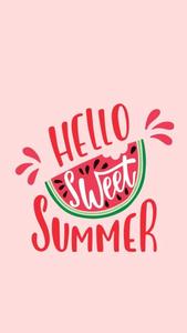 Hello Sweet Summer Girly iPhone girly iphone wallpaper