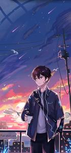 He's ready to have a magical anime adventure! anime boy wallpaper