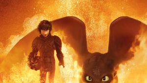 Hiccup and Toothless from How To Train Your Dragon, the popular animated movie movie wallpaper