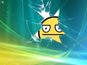Hidden Emoji on Broken Screen cracked screen wallpaper