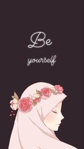 Hijab Cartoon Be Yourself Quote hijab cartoon wallpaper