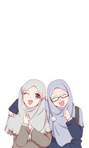 Hijab Cartoon Bestfriends hijab cartoon wallpaper