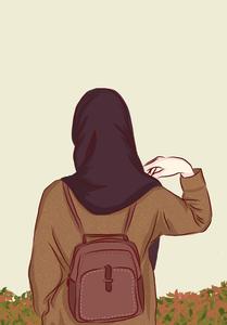 Hijab Cartoon Garden hijab cartoon wallpaper