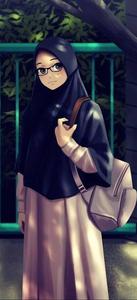 Hijab Cartoon Girl Bagpack hijab cartoon wallpaper