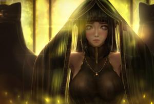 Hinata In Black Dress Fanart hinata wallpaper