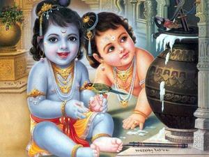 Hindu Gods Krishna and Balram god wallpaper