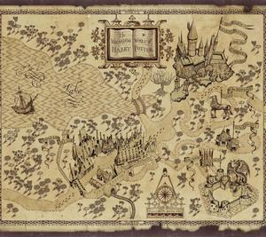 Hogwarts School of Witchcraft and Wizardry under a starry moonlit night Wallpaper