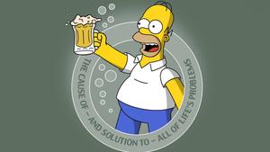 Homer Simpson Alcohol Quote simpsons wallpaper