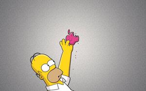 Homer Simpson Apple Logo simpsons wallpaper